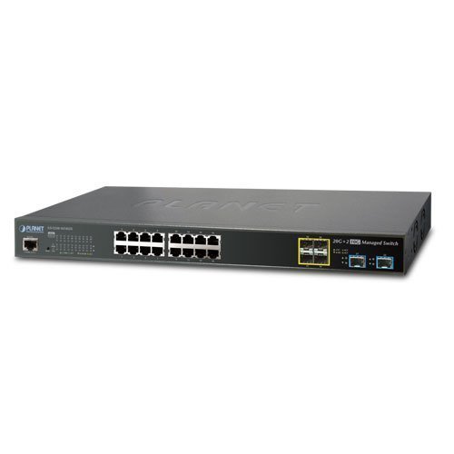 Управляемый коммутатор Ethernet (L2+, 16 портов 10/100/1000T, 4 порта 100/1000X SFP, 2 порта 10G SFP+)
