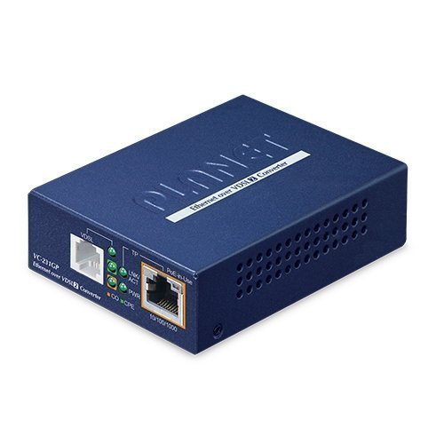 Удлинитель Ethernet (1 порт 10/100/1000T 802.3at с PoE+, VDSL2)