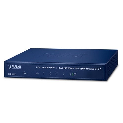 Коммутатор Ethernet (5 портов 10/100/1000T, 1 порт 1000X SFP)