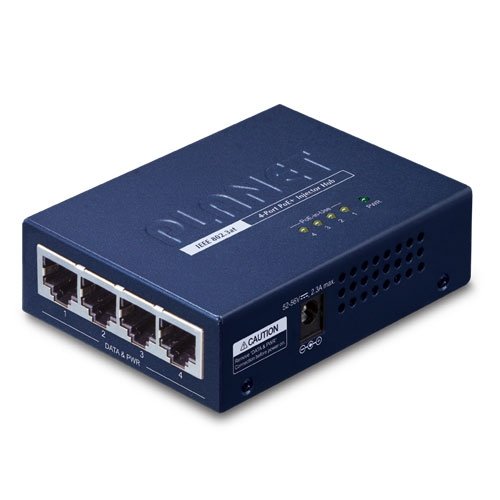 Инжектор PoE (4 порта Gigabit с IEEE 802.3at)