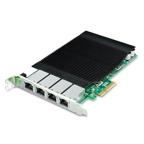 Серверная сетевая плата (4 порта 10/100/1000T 802.3at PoE+, PCI Express x4, бюджет PoE 120 Вт, -10~60C)